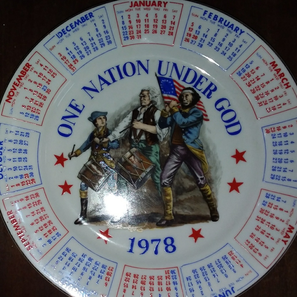 Vintage Decorative Calendar Plate